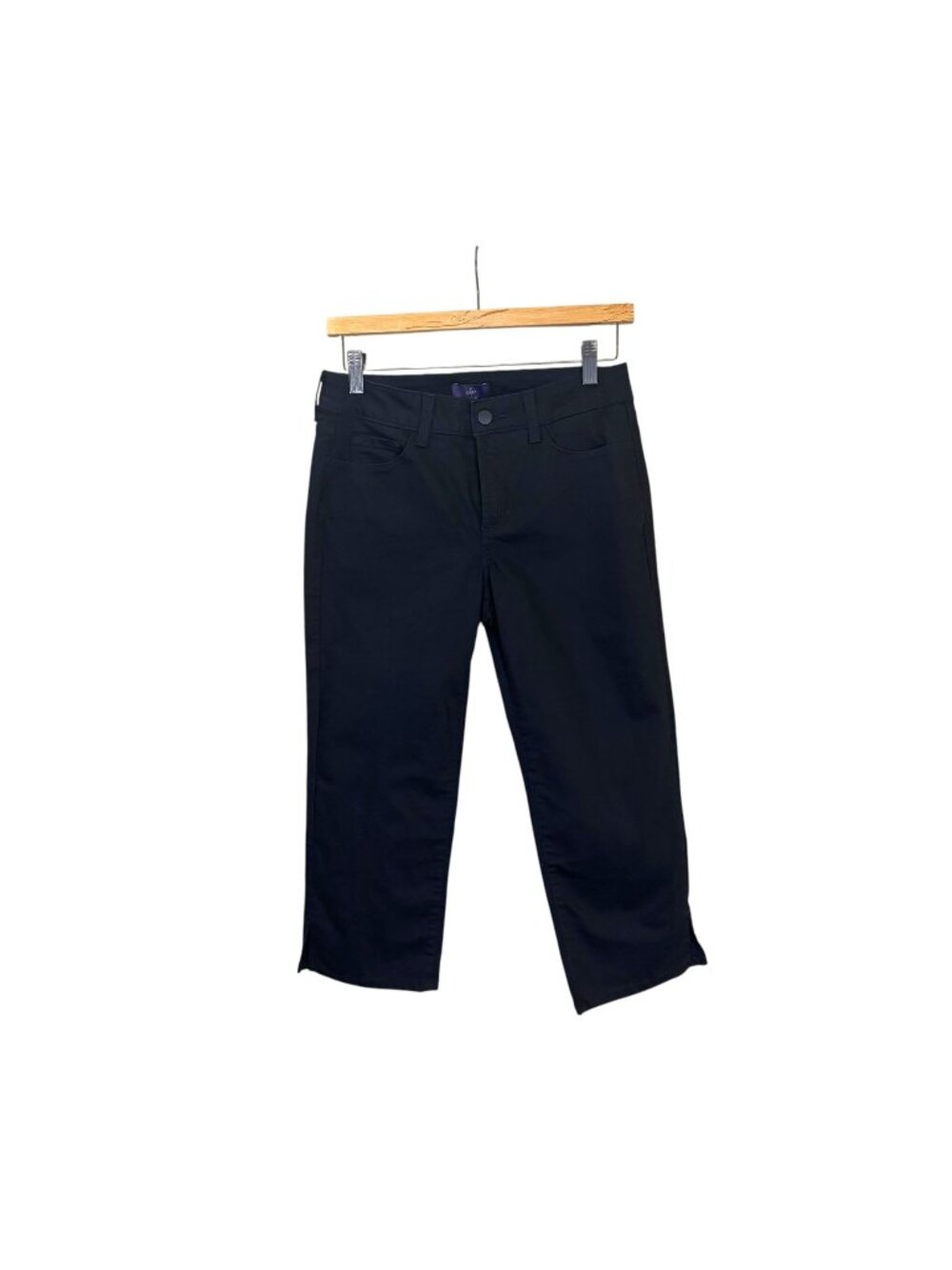 NYDJ Black Mid Rise Crop Pants 2